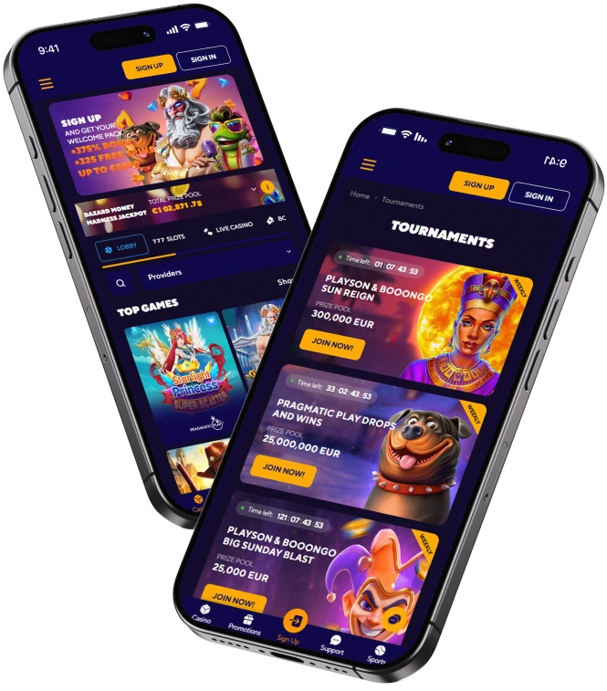 Dazard Casino Mobile App.